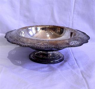 Wallace Sterling Serving Large Footed Bowl 