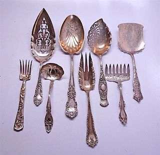 Early American Sterling Silver Server 8pc
