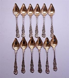 12 Durgin Heraldic Pattern 1888 Sterling Silver Citrus Spoon