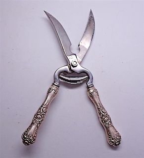 Early American Sterling Silver Poultry Carving Shears