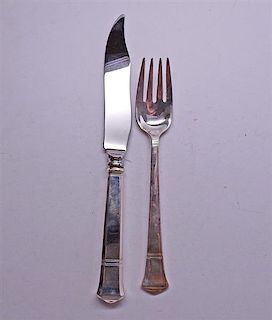 Tiffany &amp; Co Windham Sterling Fish Fork Knife Set 