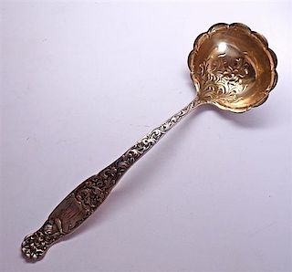 Whiting &amp; Co Heraldic Sterling Soup Ladle 