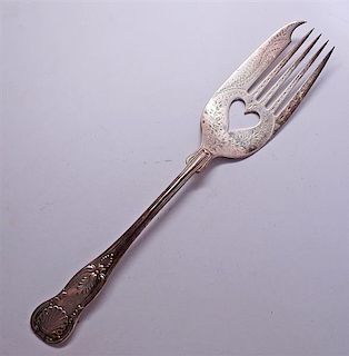 Bailey &amp; Co Kings Pattern Large Sterling Silver Fork 13&quot;