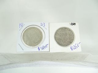 1818 And 1823  CAPPED BUST HALF DOLLARS Key Dates