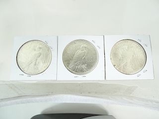 3 Blast White Gem Bu Peace Dollars 1922,1924 ,Very Rare 1926S 