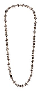 A Silver Topped 18 Karat Yellow Gold and Diamond Convertible Necklace/Bracelet, Morelle Davidson,