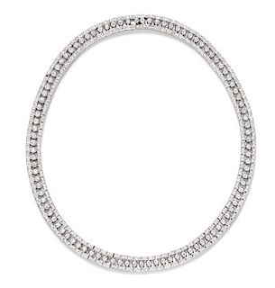 An 18 Karat White Gold and Diamond Necklace, Hasbani, 60.50 dwts.