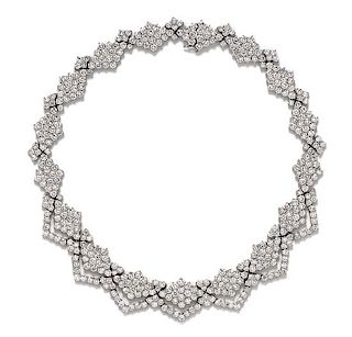 A Platinum and Diamond Necklace, Montreaux, 69.80 dwts.