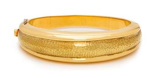 An 18 Karat Yellow Gold Bangle Bracelet, Vendorafa, 22.00 dwts.