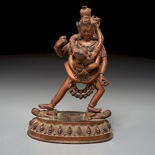 Himalayan copper alloy Buddhist figure