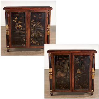 Pair William IV chinoiserie side cabinets