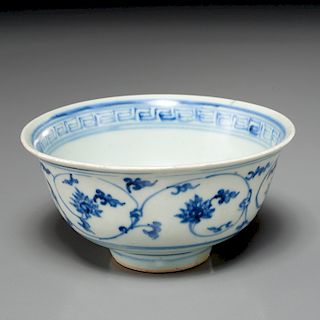 Ming Era small blue and white bowl, ex-museum