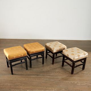 (2) pairs Chinese hardwood stools
