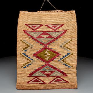Native American corn husk bag