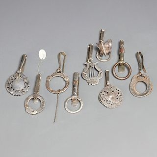 (9) Spanish Colonial chatelaine or belt hooks