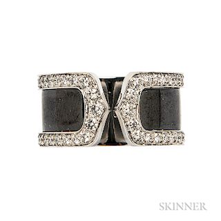 18kt Gold and Diamond Ring, Cartier, bead-set with full-cut diamonds, no. 0J4368, French maker's mark and guarantee stamps, signed, si