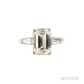 Platinum and Fracture-filled Diamond Solitaire