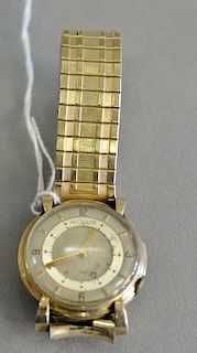 Lecoultre mens vintage wrist watch with alarm (1 stem missing), 31.75mm.