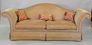 Vanguard sofa with large brass tacks. lg. 95 in.