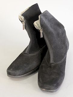 La Canadienne black suede womens boots, size 9 (like new).