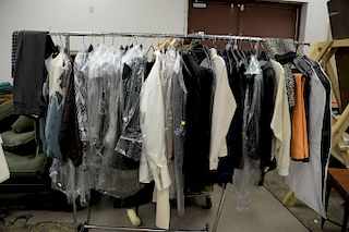 Rack of womens clothing to include Bogner coat, New York & Company, Juicy Couture, Escada, etc. 
Provenance: Estate from Long Island...