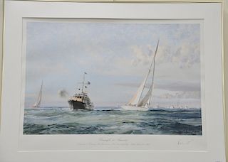 John Stobart, "Triumph in America", colored lithograph, 22 3/4" x 31". 
Provenance: Property from the Credit Suisse Americana Collec...