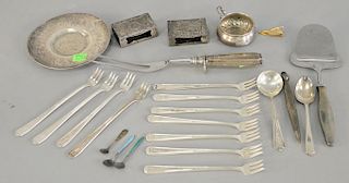 Sterling silver lot including forks, etc. 15.1 troy ounces plus weighted items