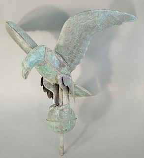 Eagle weathervane. ht. 20 in., wd. 20 3/4 in.