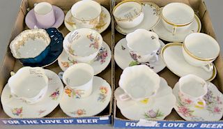 Group of twelve Shelley cups and saucers.