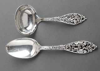 D&H Silver "Labors of Cupid" Serving Utensils, 2
