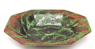 Weller Pottery "Coppertone" Octagonal Bowl