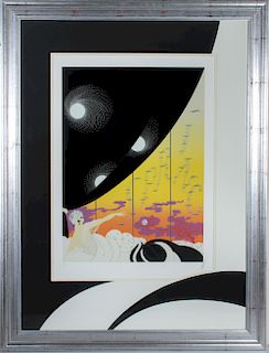 Erte "The Coming of Spring" 1981 Colored Serigraph