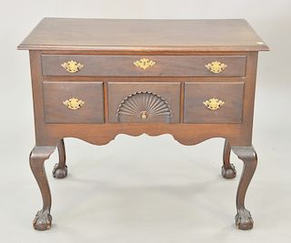 Margolis Chippendale style lowboy with ball and claw feet, unsigned, probably Nathan Margolis. ht. 30 1/2 in., top: 21" x 36"