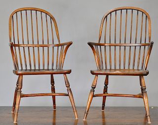 Pair of D.R. Dimes Windsor style armchairs. ht. 41 in., wd. 24 in.