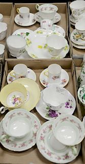 Two tray lots of Shelley including nine cups and saucers.