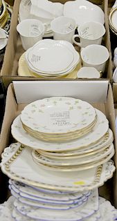 Two tray lots of Shelley china to include partial "Karebell" set, three sets having cake dish with plates.