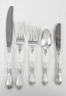 Wallace Royal Rose Sterling Flatware, 35 Pieces