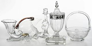 18 Glass Tableware, Decorative Objects, Heisey