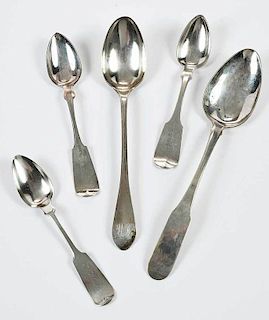 Coin Silver Spoons, Approx 49 pieces