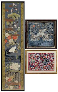 Three Framed Asian Textiles