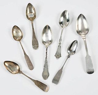 NY State Coin Silver Spoons, Approx. 56 Pieces