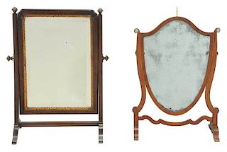 Two Period Mahogany Tabletop Mirrors