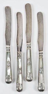 11 English Silver and Mother of Pearl Knives