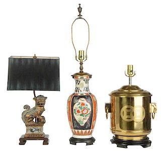 Three Asian Style Table Lamps