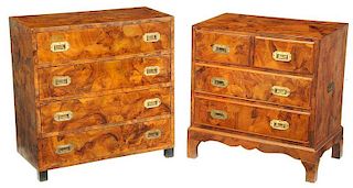 Two Similar Campaign Style Diminutive Chests