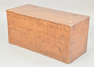 Primitive lift top chest in old paint, early 19th century. ht. 18 in., top: 17" x 38"