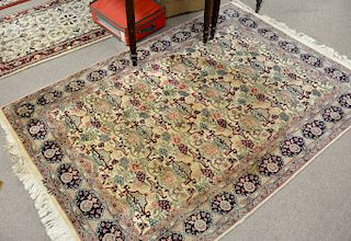 Two Oriental throw rugs. 2'4" x 7'6" and 4'2" x 6'