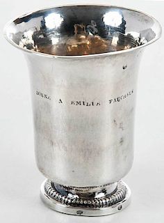 Early French Silver Footed Cup