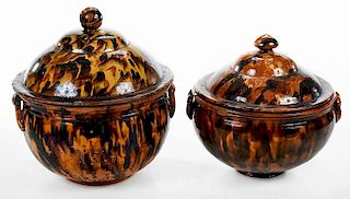 Two Large French Provincial Covered Pots