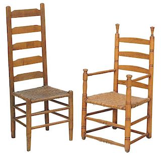 Two Early American Country Chairs